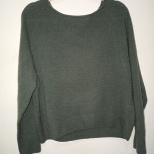 Quince Forest Green Crew Neck Sweater
